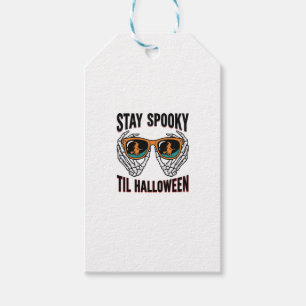 Étiquettes-cadeau Chemise Halloween squelette avec lunettes de sorci