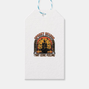 Étiquettes-cadeau Chemise Halloween Vintage Sentiment Saison Sinière