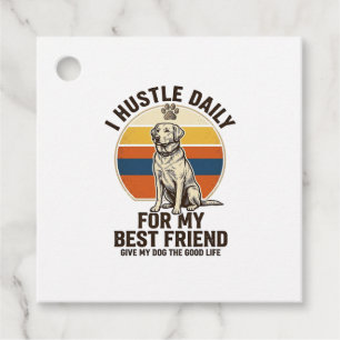 Étiquettes Cadeau Chemise pour amateur de chien Gravure vintage Trav