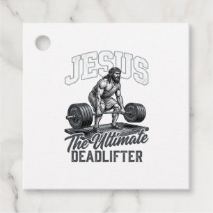 Étiquettes Cadeau Chemise Vectorielle Vintage Jésus Ultimate Deadlif
