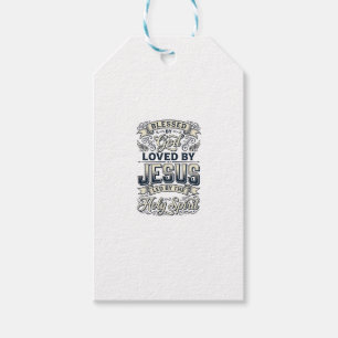 Étiquettes-cadeau Chemise Vintage Esprit Saint Jésus Bénis par Dieu