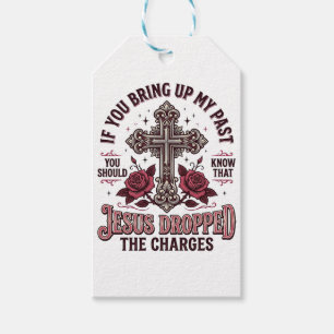 Étiquettes-cadeau Chemise vintage Jésus a abandonné les accusations