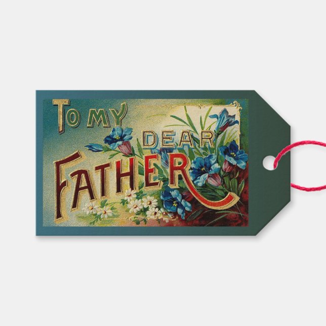 Étiquettes-cadeau Cher Père (Devant (Horizontal))