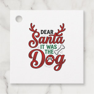 Étiquettes Cadeau Cher Père Noël C'était Le Chien Noël Chemise Desig