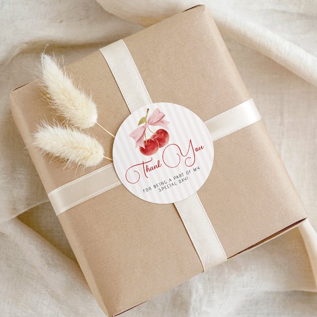 Étiquettes Cadeau Cherry Birthday Favor Tag (Créateur téléchargé)