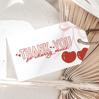 Étiquettes-cadeau Cherry First Coquette Girls Anniversaire Favoriser