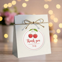 Cherry Labels for Thank You - for Themed Parties