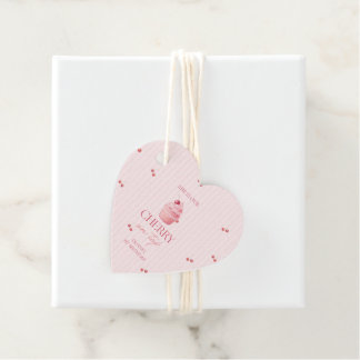 Étiquettes Cadeau Cherry on top girl 1st birthday