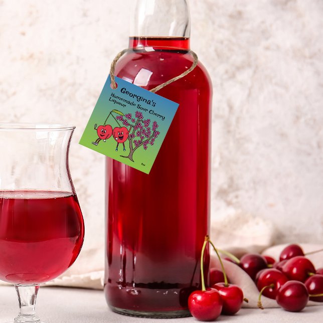Étiquettes Cadeau Cherry Pals Drôle Cartoon Jam Pie et plus (Créateur téléchargé)