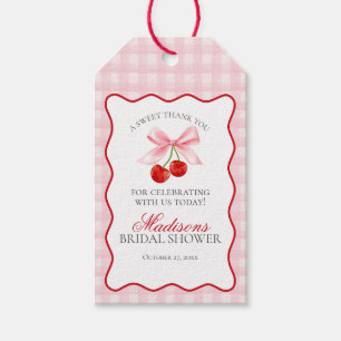Étiquettes-cadeau Cherry Sweet Rose Coquette Bow Fête des mariées Fa