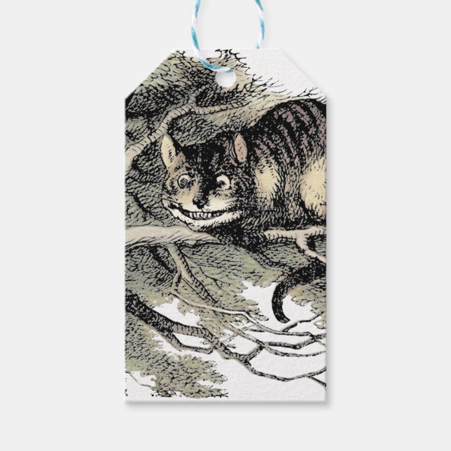 Étiquettes-cadeau Cheshire Chat Alice Wonderland Classic (Devant)