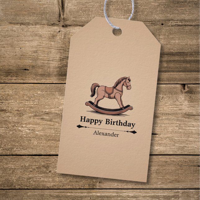 Étiquettes-cadeau Cheval à bascule (Rocking Horse Gift Tags)