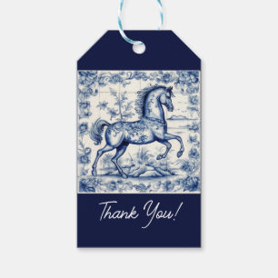 Étiquettes-cadeau Cheval de carrousel décoratif en toile française