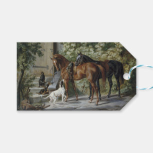 Étiquettes-cadeau Chevaux à la Porche (par Albrecht Adam)