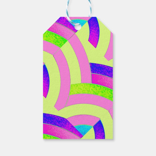 Étiquettes-cadeau chevrons chic et sophistiqués (Dos)