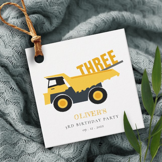 Étiquettes Cadeau Chic Chauffage Camion À Tout Âge Anniversaire (Créateur téléchargé)