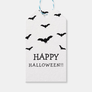Étiquettes-cadeau Chic de fête d'Halloween élégante avec chauves-sou