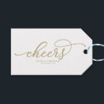 Étiquettes-cadeau Chic Gold Script Chefs Wine Bottle Tags<br><div class="desc">Chic Gold Script Chefs Wine Bottle Tags</div>