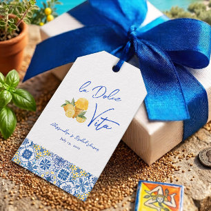 Étiquettes-cadeau Chic La Dolce Vita Été Italien Enterrement de Vie