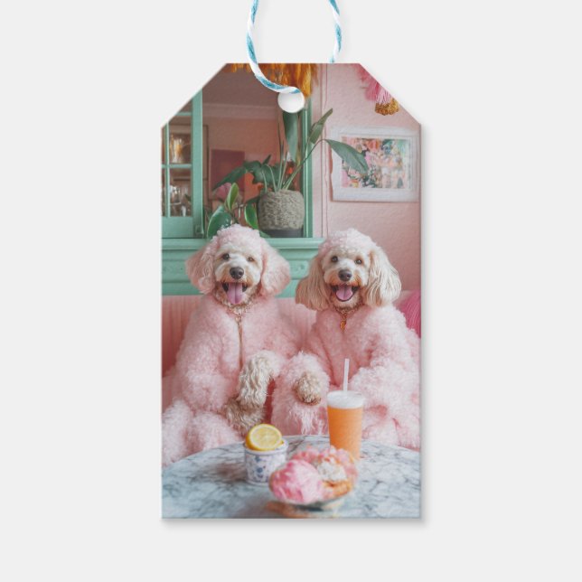 Étiquettes-cadeau Chic Labradooda dans Pink Lounge (Devant)