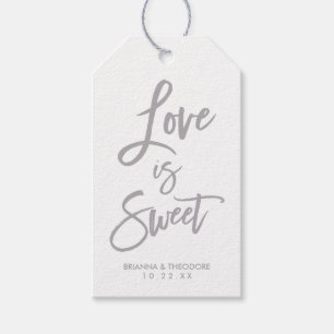 Étiquettes-cadeau Chic Mariage Lettré Gif Tags Amour Is Sweet