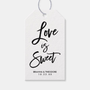 Étiquettes-cadeau Chic Mariage Lettré Gif Tags Amour Is Sweet