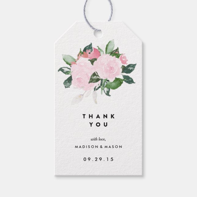 Étiquettes-cadeau Chic romance | Balises cadeaux (Devant)