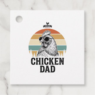 Étiquettes Cadeau Chicken Dad Vintage Sunset Funny Chicken Lover Shi