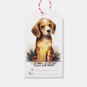 Étiquettes-cadeau Chien Beagle mignon