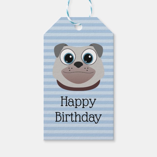 Étiquettes-cadeau Chien carlin (Devant)