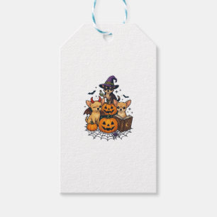 Étiquettes-cadeau Chien Chihuahua Halloween Citrouilles Chapeau de S