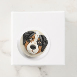 Étiquettes Cadeau Chien de berger Australien Inspiré de la 3D