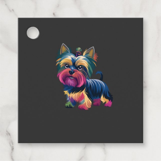 Étiquettes Cadeau Chien de Graffiti Urbain (Devant)