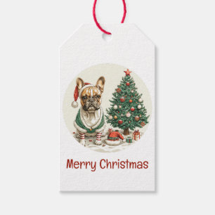Étiquettes-cadeau Chien d'Elf de Chien de Noël