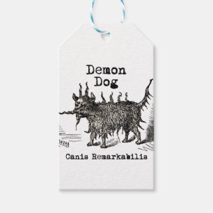 Étiquettes-cadeau Chien Demon Vintage Funny migre
