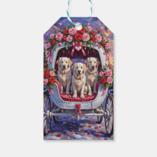 Étiquettes-cadeau Chien des Pyrénées pour la Saint-Valentin