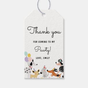 Étiquettes-cadeau Chien Faveur Tags Chiot Pawty Animaux modernes Ann