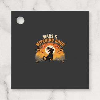 Étiquettes Cadeau Chien Halloween Clair de lune