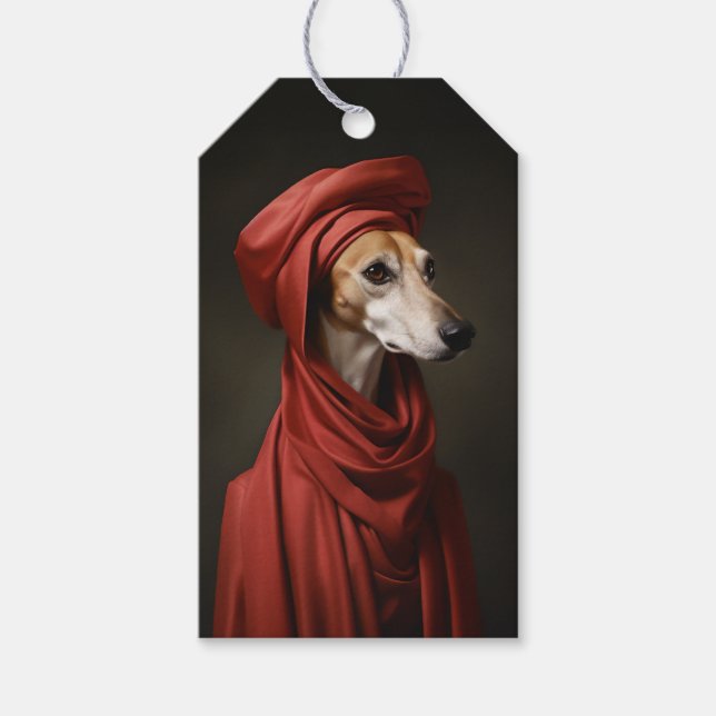 Étiquettes-cadeau Chien Lady Saluki (Devant)