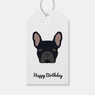 Étiquettes-cadeau Chien noir français