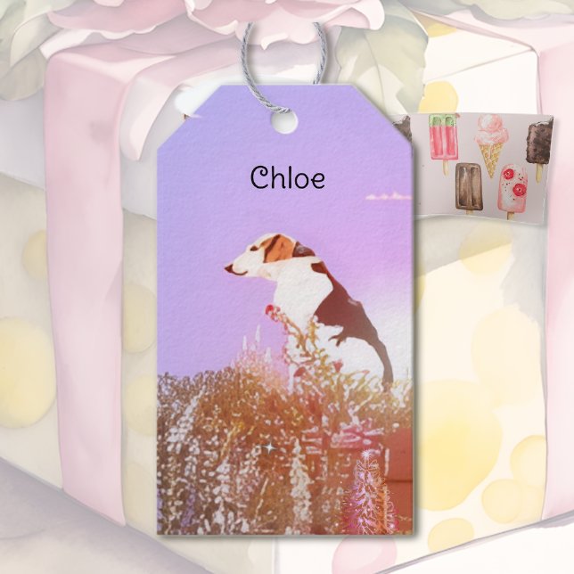 Étiquettes-cadeau Chien paisible (Créateur téléchargé)