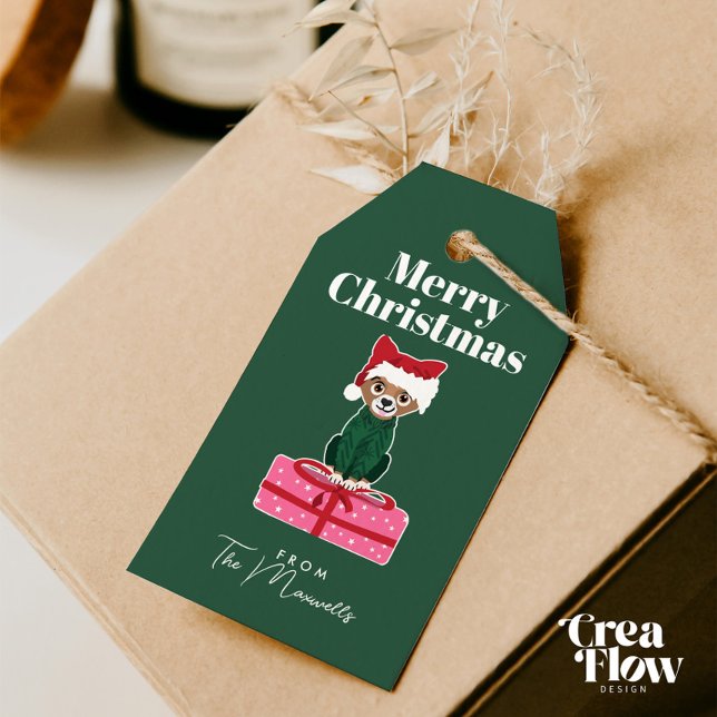 Étiquettes-cadeau Chihuahua Chien joyeux Noël Personnaliser (Créateur téléchargé)