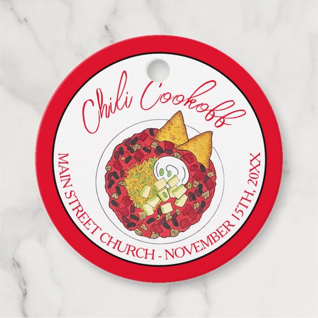 Étiquettes Cadeau Chilli Soupe Concours de cuisine Concours de soupe (Devant)