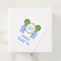 Chinoiserie aquarelle Monogram Citrus Topiaire