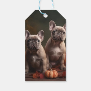 Étiquettes-cadeau Chiots Bouledogue Français Délice d'Automne Citrou