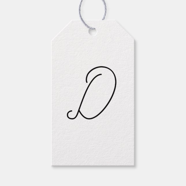 Étiquettes-cadeau Choisissez votre propre lettre | Style de police : (Devant)