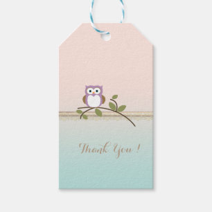 Étiquettes-cadeau Chouette adorable et mignonne