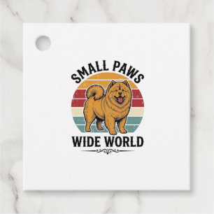 Étiquettes Cadeau Chow Chow Chemise Petites Pattes Grand Monde Vinta