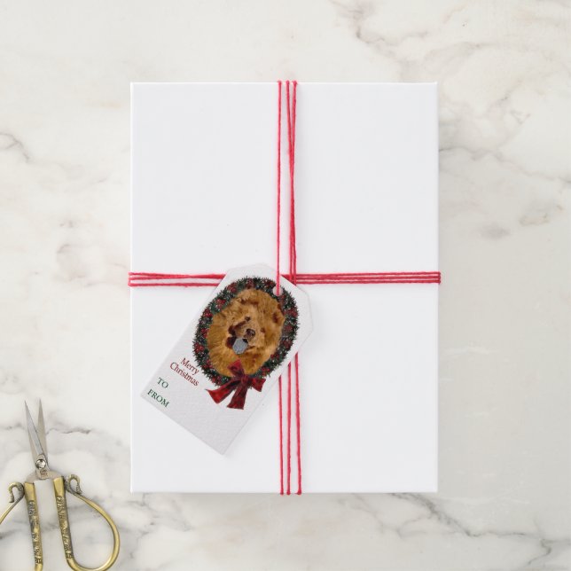 Étiquettes-cadeau Chow Chow Christmas Cadeaux Tags (Avec de la ficelle)