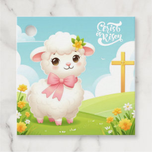 Étiquettes Cadeau Christ/Pâques/agneau/croix